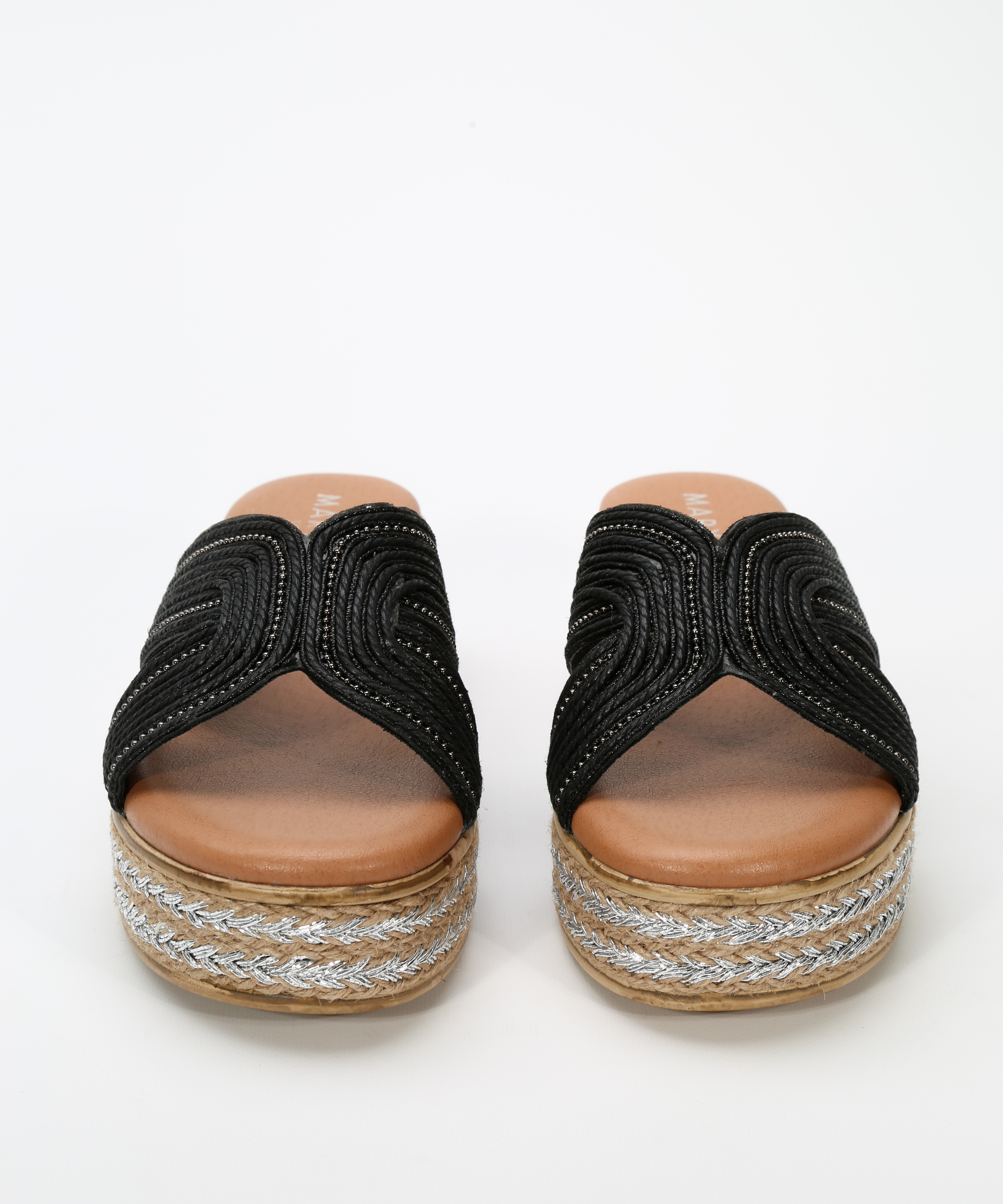 Sandalias plataforma bordada